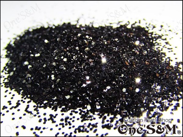 画像3: 【送料込み】最高級 50g 六角ラメフレーク 塗装 0.5mm カラー:ブラック (3)