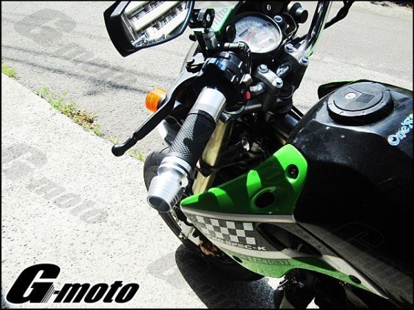 画像14: G-moto製 アルミ製 ハンドル バーエンド一体型グリップ　アルミグリップ (14)