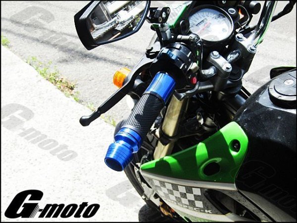画像10: G-moto製 アルミ製 ハンドル バーエンド一体型グリップ　アルミグリップ (10)