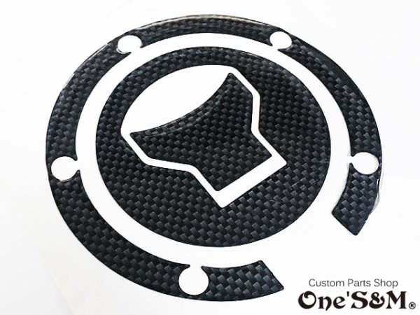 画像3: カーボン柄 フューエルリッド ガソリン タンク キャップ カバー (3)