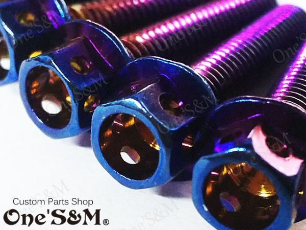 画像3: G-moto製 ZEPHYR 400 ゼファー 専用 エンジンボルト チタンカラーボルト 19本set フランジボルト (3)