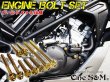 画像1: CB250R MC52専用 エンジンボルト ゴールドカラーボルト 32本set フランジボルト (1)