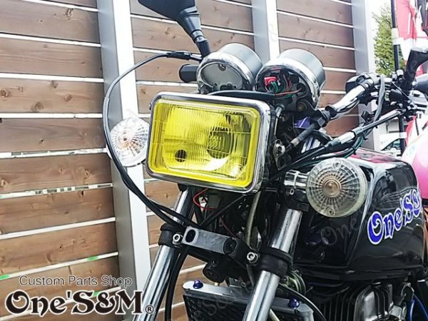 画像7: 角型ヘッドライト イエローレンズ 高品質LEDヘッドライトバルブ RGB LEDポジション球付き (7)