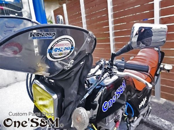 画像12: アウトレット スタンダード type ミラー 正ネジ10mm 正ネジ8mm ミラーアダプター付 (12)