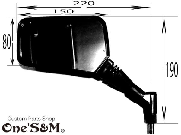 画像7: アウトレット スタンダード type ミラー 正ネジ10mm 正ネジ8mm ミラーアダプター付 (7)