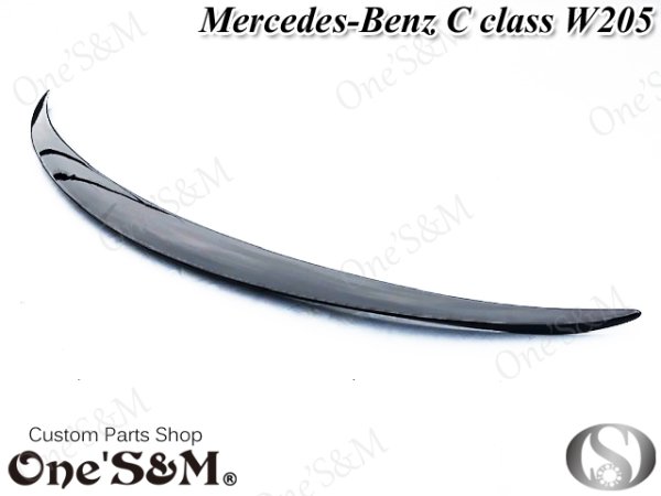 画像7: 送料込み! メルセデス・ベンツW205 C205 C63 AMG セダン用 ABS製 リアスポイラー トランクスポイラー リアウイング (7)