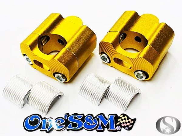 画像6: アウトレット アルミ製 ３ｃｍUP ハンドルクランプキット ハンドルクランプ (6)