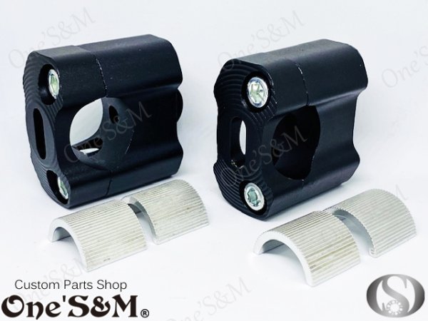 画像16: アウトレット アルミ製 ３ｃｍUP ハンドルクランプキット ハンドルクランプ (16)