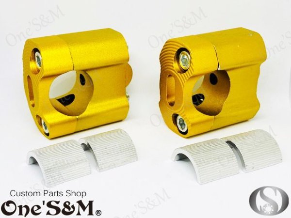 画像14: アウトレット アルミ製 ３ｃｍUP ハンドルクランプキット ハンドルクランプ (14)