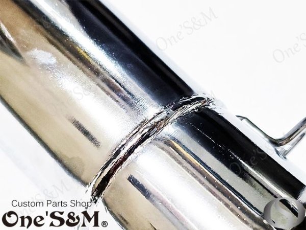 画像4: アウトレット特価 NEW 爆音管 メッキorアイアンブラック メガホンマフラー インナーサイレンサー付 50.8φ 汎用メガホン (4)