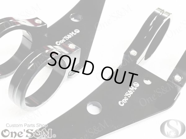 画像7: 【送料込み】最高級ジュラルミン CNC ヘッドライトステー 36φ用 シルバーorブラック (7)