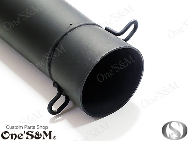 画像7: アウトレット特価 NEW 爆音管 メッキorアイアンブラック メガホンマフラー インナーサイレンサー付 50.8φ 汎用メガホン (7)