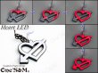 画像1: ハート灯 ラブ灯 LOVE灯 レッド発光 ファッションランプ 車やバイクなどに (1)