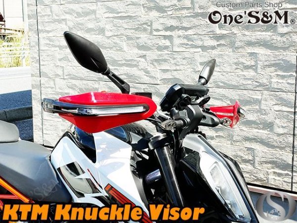 画像15: ナックルガード バイザー バーエンドType ハンドガード  LEDポジション機能付き (15)