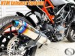 画像3: ワンズ管 スリップオンマフラーセット 六角デルタサイレンサー KTM 125DUKE 250DUKE 390DUKE 2017-2020 (3)