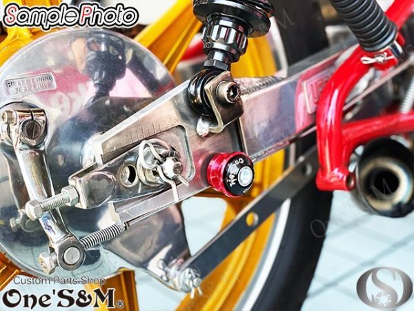 画像5: CNC アルミ製 アルマイト スイングアームスライダー　M10 V字型 レーシングスタンド ボルト (5)