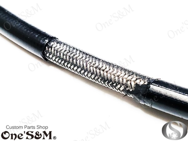 画像11: カラーブレーキメッシュホース ブレーキホース ブラック 長さ選択可能 (11)