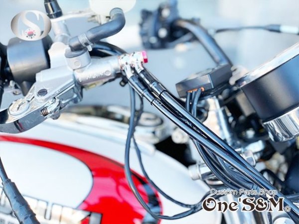 画像15: カラーブレーキメッシュホース ブレーキホース ブラック 長さ選択可能 (15)