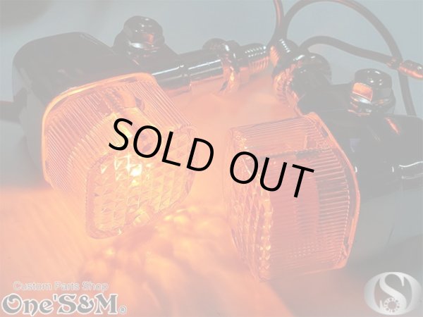 画像8: アウトレット特価品 クリスタルレンズ クリア 角型ウィンカー オレンジ ２個セット (8)