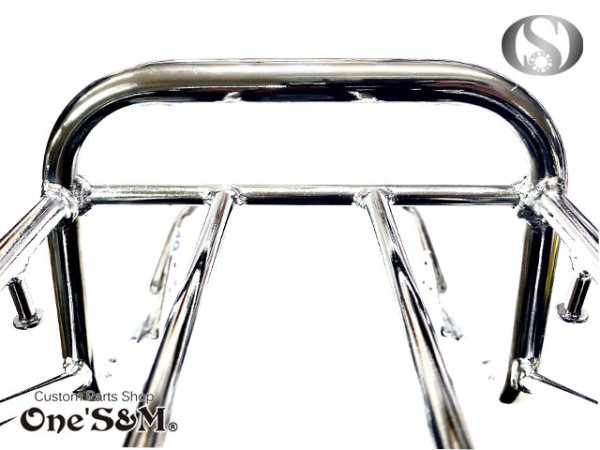 画像4: 第四ロット アウトレット品 メッキ リアキャリア ウインカーステー ケツアゲ機能付き ワンズ製 オリジナル GT380 サンパチ 前期 後期対応 (4)