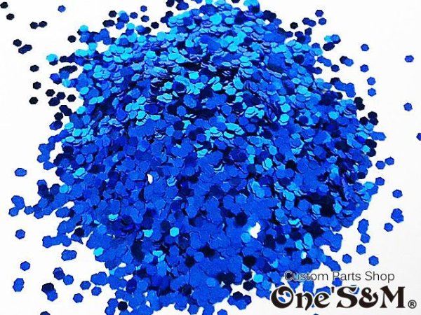 画像4: 【送料込み】高品質ラメ フレーク 50g 塗装 ブルー 1mm (4)