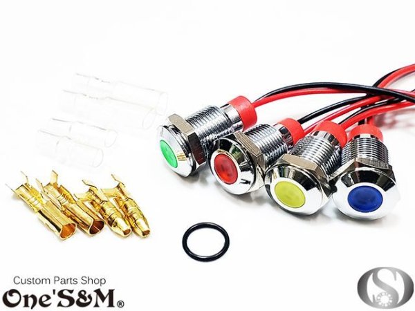 画像2: 最新! 12V M10 LED インジケーターランプ (2)