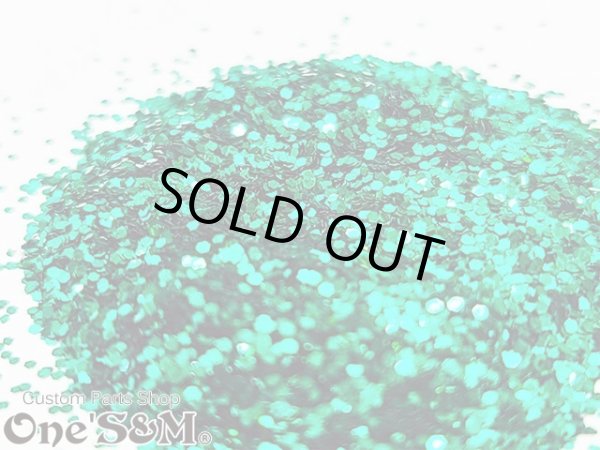 画像2: 【送料込み】高品質六角ラメ フレーク 50g  0.5mm 塗装 カラー:薄緑 (2)