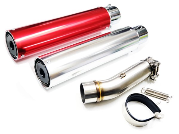 画像1: 送料込！ 純正エキパイ対応 50.8mm マフラー中間パイプ付き スリップオン アルミサイレンサーVer マフラーサイレンサー CB400SF  NC42 (1)