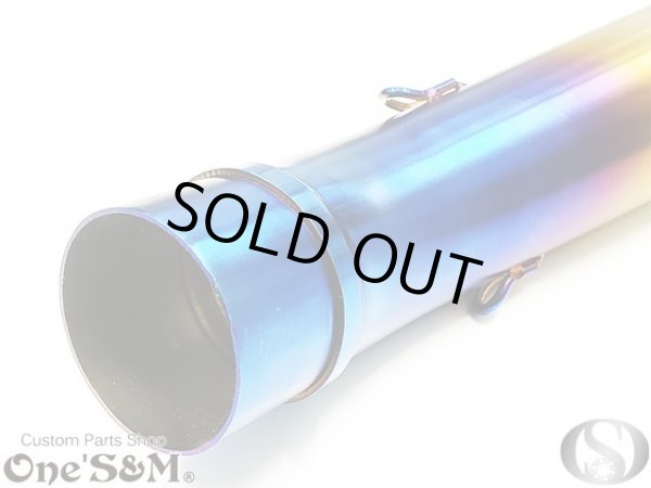 画像3: CB400SF CB400SB NC42用純正エキパイ用 チタン焼き風カラー マフラーアダプター エンド部 51mm 51φ 変換アダプター スリップオン (3)