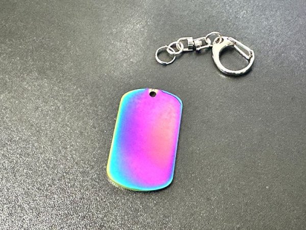 画像5: 日本製 10個セット ステンレス オリジナル刻印入れ キーホルダー ドックタグVer (5)