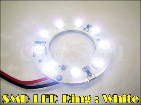 画像4: 【送料込み】12SMD LEDリング イカリング テールランプ ヘッドライト 加工やDIY ホワイト・ブルー (4)