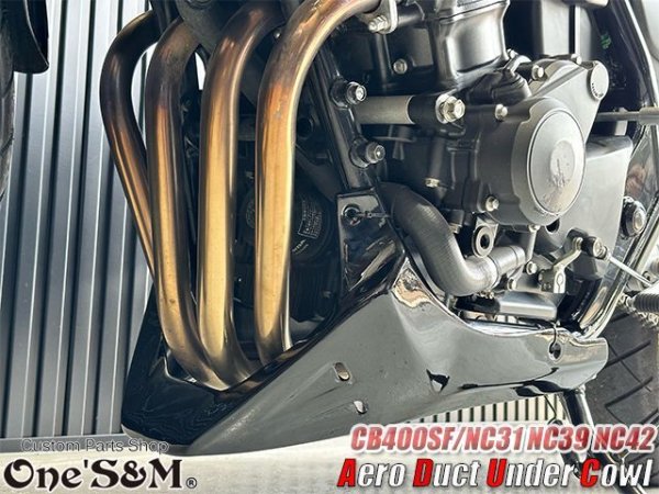 画像7: NEW アンダーカウル 黒 ツインダクトVer CB400SF NC31 NC39 NC42用 (7)