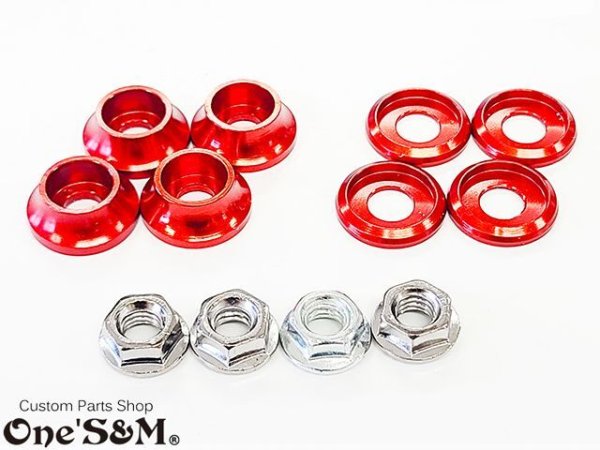 画像3: オイルクーラー M6 ボルトキャップ4個Set (3)