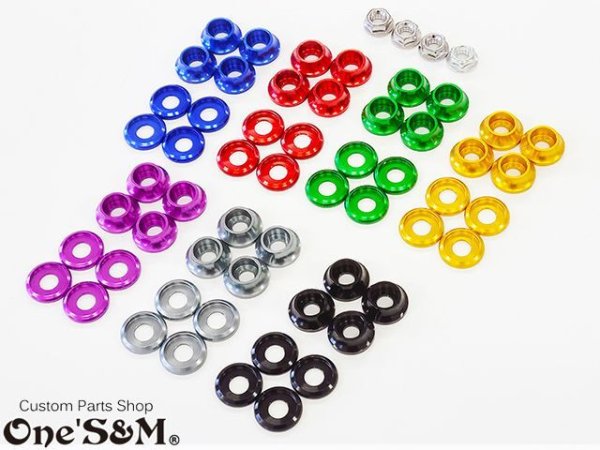 画像2: オイルクーラー M6 ボルトキャップ4個Set (2)