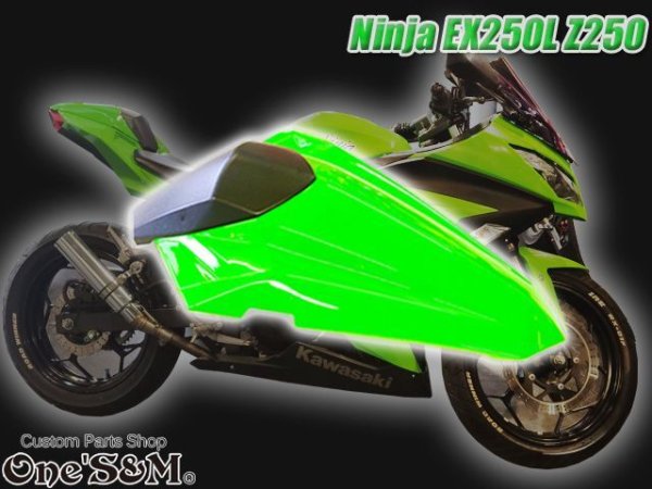画像1: シートカウル シングルシートカウル 緑 Ninja250 ニンジャ250 JBK-EX250L Z250 JBK-ER250C 専用 (1)