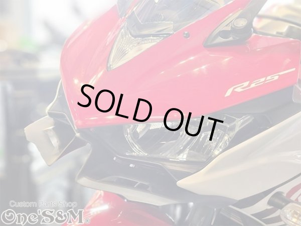 画像5: YZF-R25 YZF R25 ディフューザー ウイングレット フロント カナード ABS製 RG10J用 (5)