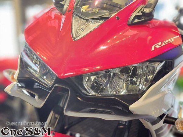画像6: YZF-R25 YZF R25 ディフューザー ウイングレット フロント カナード ABS製 RG10J用 (6)