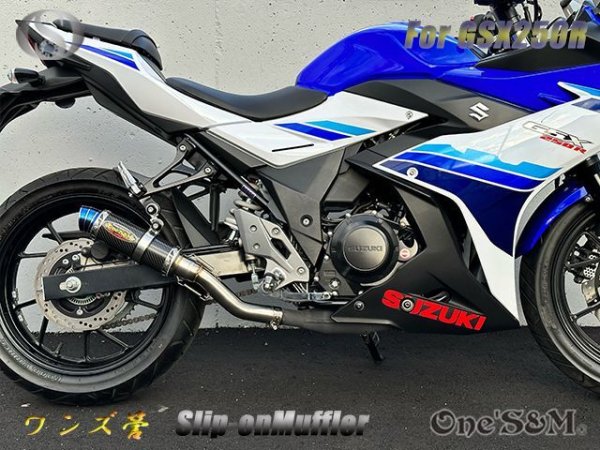 画像12: ☆純正エキパイ専用 GSX250R 2BK-DN11A用 スリップオン マフラー カーボンサイレンサー (12)