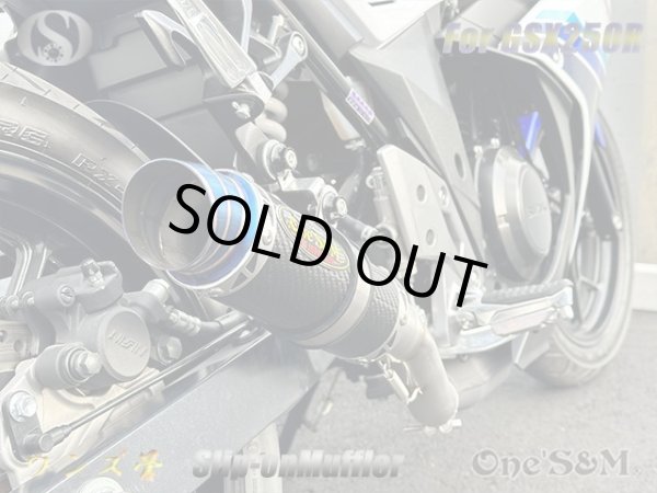 画像10: ☆純正エキパイ専用 GSX250R 2BK-DN11A用 スリップオン マフラー カーボンサイレンサー (10)