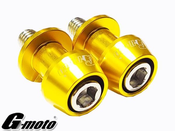 画像18: 送料込 G-moto ジーモト ＣＮＣ M10 アルミ製 アルマイト スイングアームスライダー V字型 レーシングスタンド専用 スタンドフックボルト スイングアーム ボス (18)