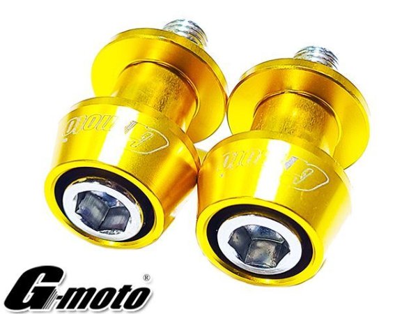 画像17: 送料込 G-moto ジーモト ＣＮＣ M10 アルミ製 アルマイト スイングアームスライダー V字型 レーシングスタンド専用 スタンドフックボルト スイングアーム ボス (17)