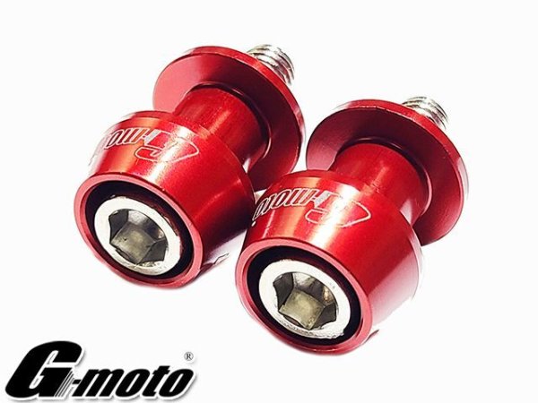 画像25: 送料込 G-moto ジーモト ＣＮＣ M10 アルミ製 アルマイト スイングアームスライダー V字型 レーシングスタンド専用 スタンドフックボルト スイングアーム ボス (25)