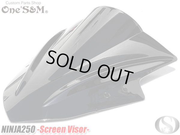 画像2: スクリーンバイザー フロントスクリーン  スモーク Ninja250L EX250L (2)