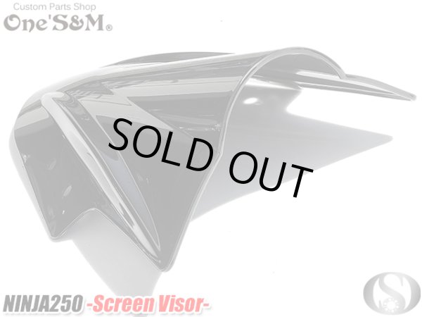 画像5: スクリーンバイザー フロントスクリーン  スモーク Ninja250L EX250L (5)
