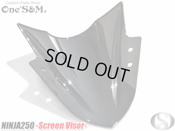 画像3: スクリーンバイザー フロントスクリーン  スモーク Ninja250L EX250L (3)