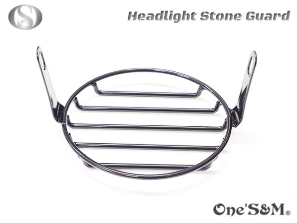 画像3: ４ミニ 4mini にオススメ 160φ 用 160π 160mm ブラック 丸型ヘッドライト ストーンガード (3)