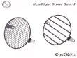 画像1: ４ミニ 4mini にオススメ 160φ 用 160π 160mm ブラック 丸型ヘッドライト ストーンガード (1)