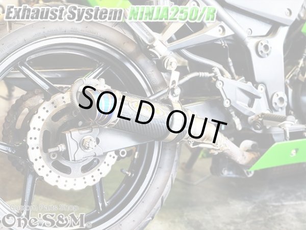 画像13: ☆Ninja250 Ninja250R ニンジャ250 Z250 純正エキパイ用 スリップオンマフラー カーボンサイレンサーVer (13)