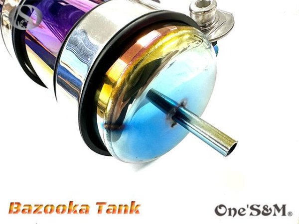 画像5: アウトレット フルステンレス製 ブリーザー バズーカタンク Bazooka チタンルック (5)