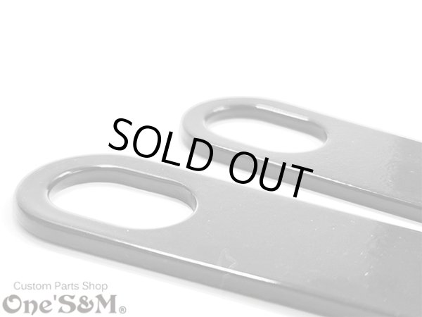 画像2: スチール製ブラック 汎用 ウィンカー ステー ウインカーステー 2枚1セット (2)